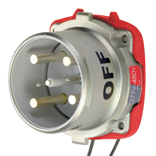 37-68247-C-K04-972 - DS100C INLET METAL SIZE 4 TYPE 3R 3P+N+G 100A 277/480 VAC 60 Hz +2 AUX